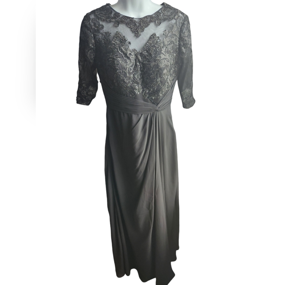 LanTing Bride Black Goth Mother of Bride Groom Lace Size M?